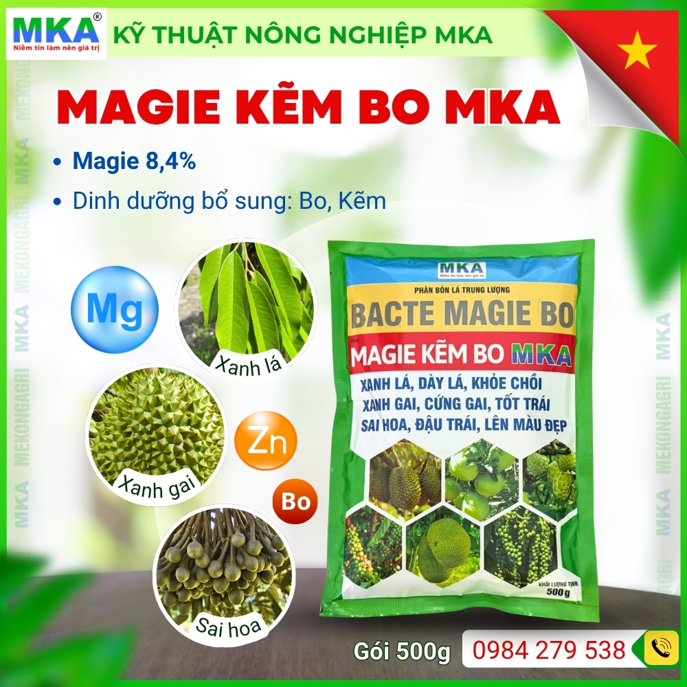 Magie kẽm bo MKA phân bón trung vi lượng